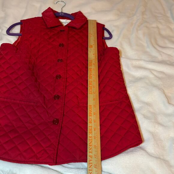 DRAPERS & DAMON'S Women's Quilted Buttoned Red Vest Size Small - Picture 3 of 6